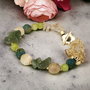 Bratara citrin,peridot brut,dolomit  si jad