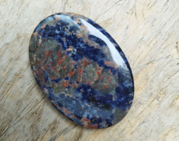 Cabochon masiv sodalit, 57x41 mm