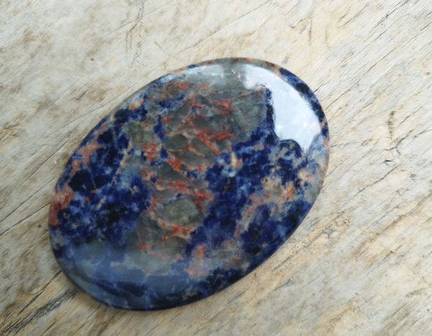 Cabochon masiv sodalit, 57x41 mm