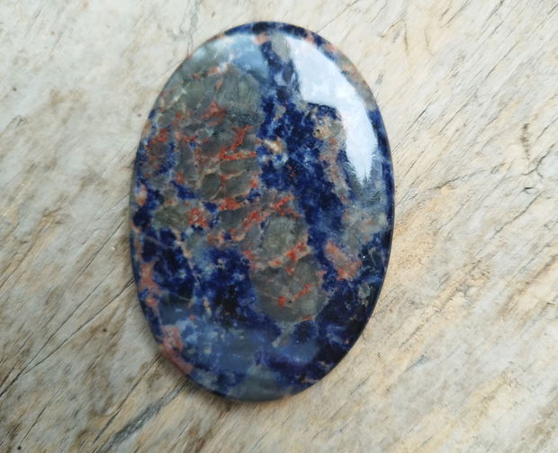 Cabochon masiv sodalit, 57x41 mm