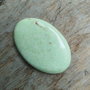Cabochon lemon crisopraz, 41x27x6.5 mm