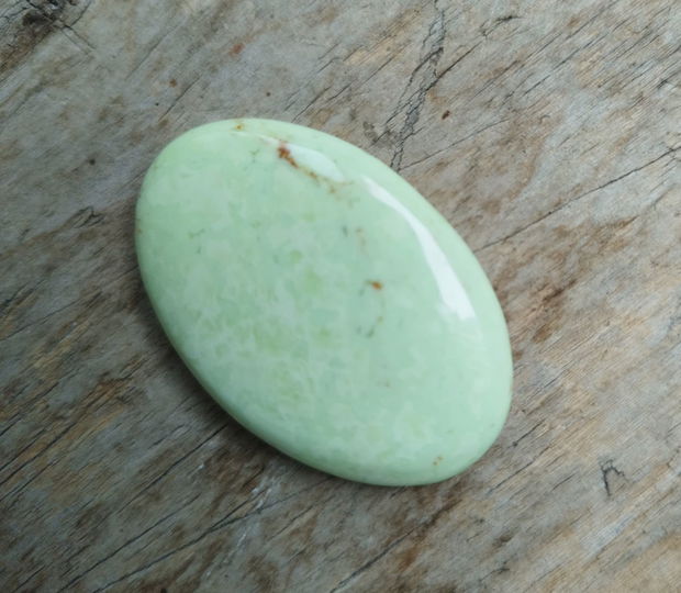 Cabochon lemon crisopraz, 41x27x6.5 mm