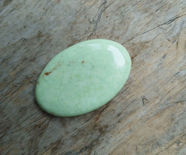 Cabochon lemon crisopraz, 41x27x6.5 mm