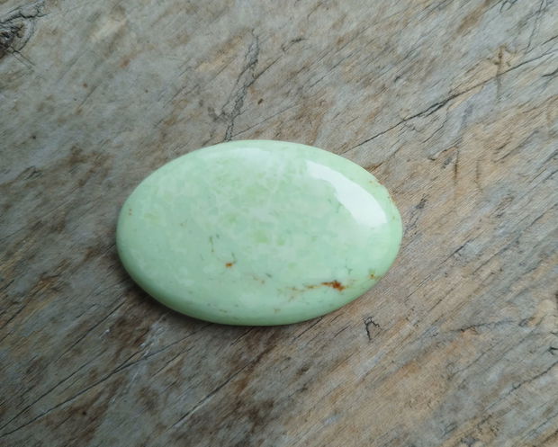 Cabochon lemon crisopraz, 41x27x6.5 mm