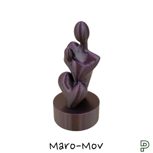 Figurina minimalista printata 3D, cu tema iubirea mamei