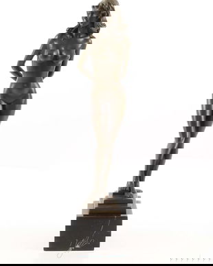 Femeie nud-statueta erotica din bronz