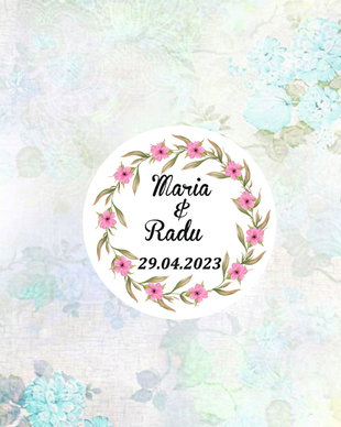 Etichete autoadezive personalizate nunta, botez