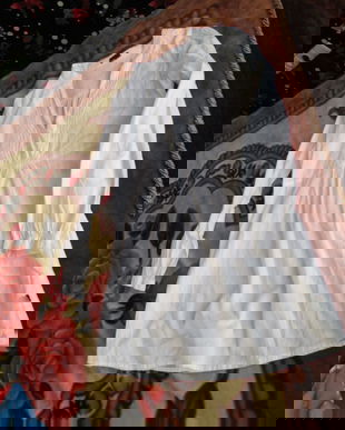 bluza/rochie alba fina de vara S