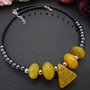 Colier handmade unicat - agate si hematit (cod811)