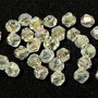 Cristale din sticla, biconice, 4 mm, AB, Light Yellow