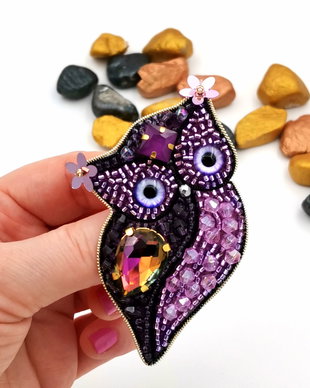 Rezervat Broșă bufnita - Purple Owl