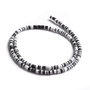 Sirag margele Heishi rondele, lut polimeric 3mm - mix negru MG.0146(18cm)