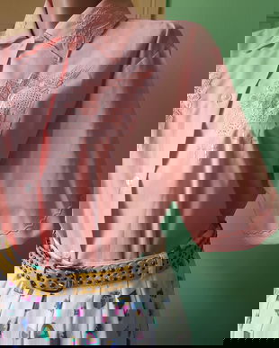 Bluza orange cu broderii