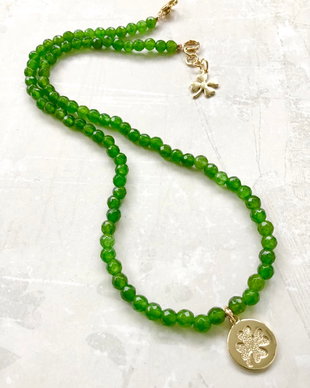 Colier CHOKER Jad verde