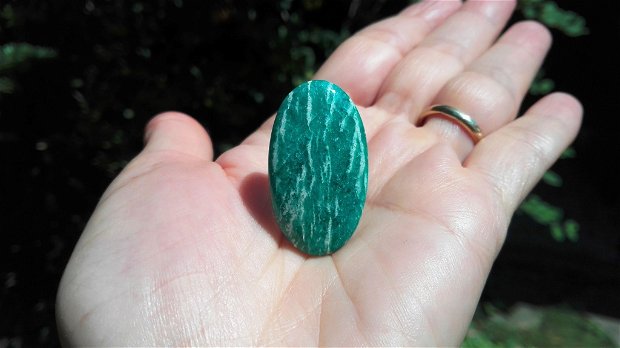 Inel Amazonit rusesc si Argint 925 - IN700 - Inel pietre semipretioase, inel verde reglabil, cristale vindecatoare, inel cadou, cadou sotie, bijuterii cadou, bijuterii amazonit