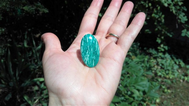Inel Amazonit rusesc si Argint 925 - IN700 - Inel pietre semipretioase, inel verde reglabil, cristale vindecatoare, inel cadou, cadou sotie, bijuterii cadou, bijuterii amazonit