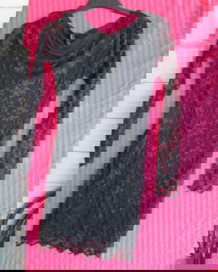 rochie neagra dantelata eleganta  Vero Moda S