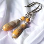 Cercei bumble bee jasper cu accesorii de argint