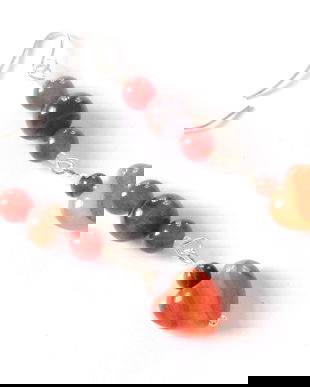 Cercei ochi de tigru si carneol