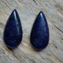 Cabochon blue goldstone 30x15 mm (2 buc)