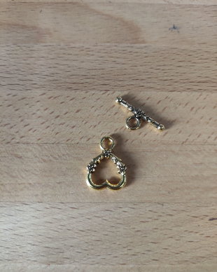 Inchizatoare toggle aurie -18x14mm