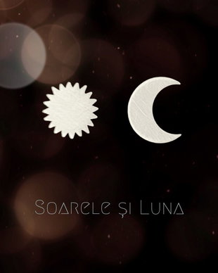 Cercei din argint cu Soarele și Luna