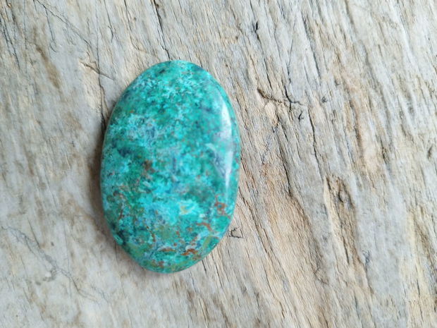 Cabochon masiv crisocola, 42x26x7 mm