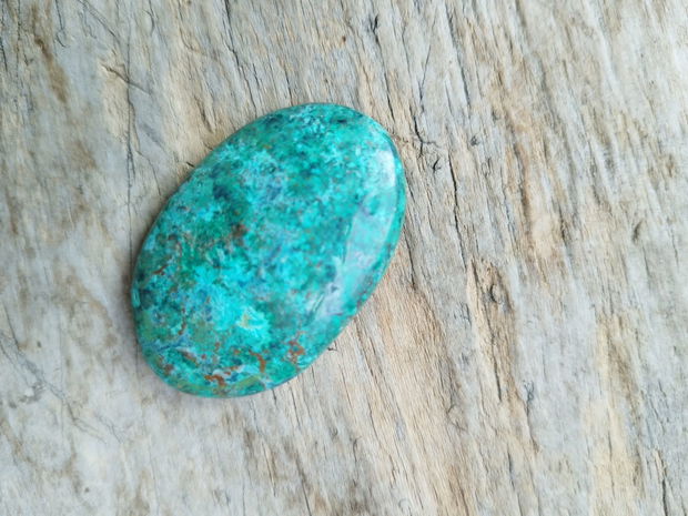 Cabochon masiv crisocola, 42x26x7 mm