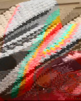 Sapca hippie style tricotata manual