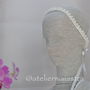 centură mireasa margele alb perlat/ ivory sidef- accesoriu par mireasa-esarfa dezgatit mireasa