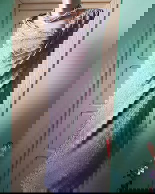 Rochie din matase naturala bej nisip