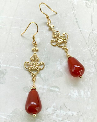 Cercei Vintage carneol