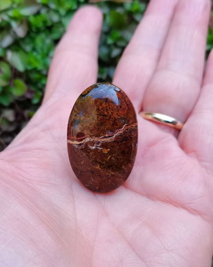 Inel Agata moss si Argint 925 - IN1148 - Inel maro roscat reglabil, inel pietre semipretioase, inel cadou, bijuterii cadou, cadou sotie, cristale vindecatoare, cristaloterapie