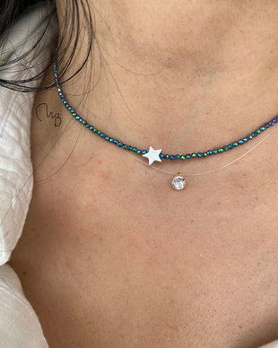 Colier Star hematit