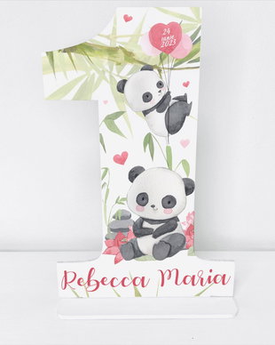 Cifra 1 Personalizata - Panda