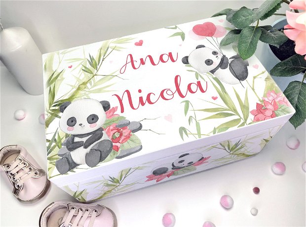 Cutie Amintiri Personalizată - Panda