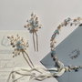 Set doua agrafe "Monday blues" | Ace de par ornamentale | Agrafa nunta, botez, cununie