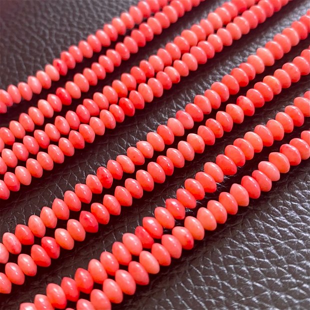 Margele coral rondele, 2x4.5 mm