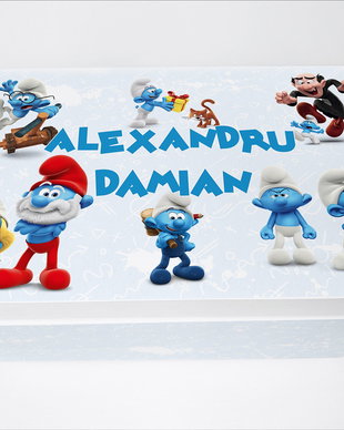 Cutie Amintiri Personalizată - Strumfii - Smurfs