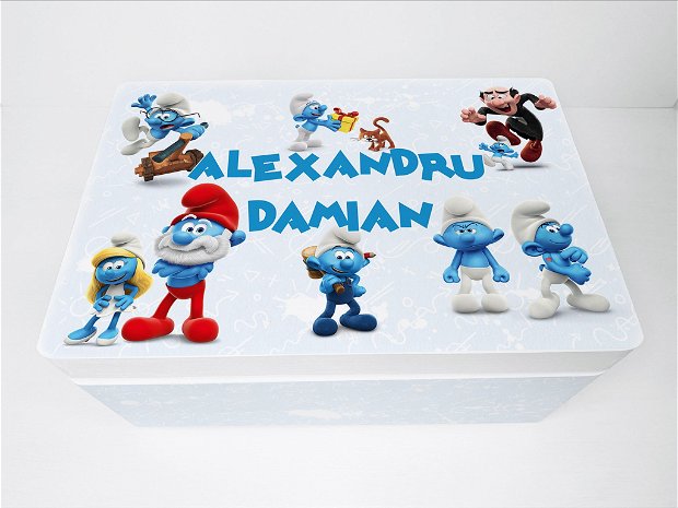 Cutie Amintiri Personalizată - Strumfii - Smurfs