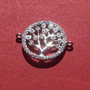 Link pomul vietii cu zirconii din argint .925 rodiat aprox 1.5x15x20 mm (cu anourile)