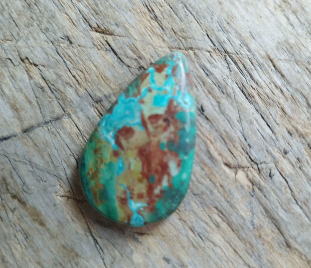 Cabochon crisocola, 37x23x6.5 mm