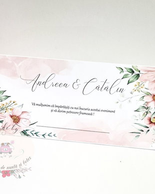 Plic de bani nunta floral