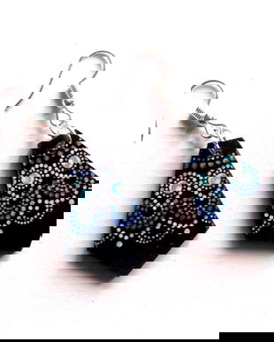 cercei lemn cu mandala 42902