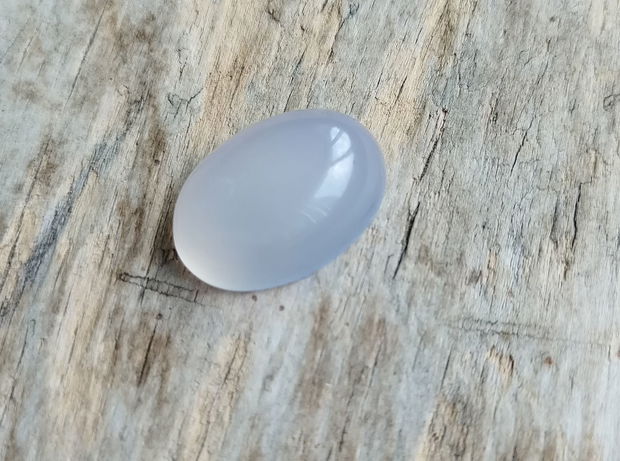 Cabochon agata, alb translucid 25x18x9 mm