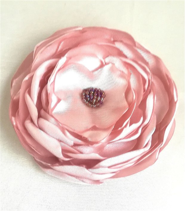 brosa floare satinata rose nude 10,5 cm