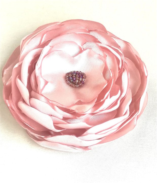 brosa floare satinata rose nude 10,5 cm