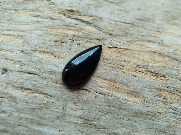 Cabochon agata neagra, 30x15 mm