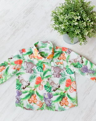 Camasa Baiat Maneca Lunga Print Animale