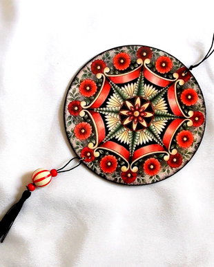 ornament pe lemn mandala 43297